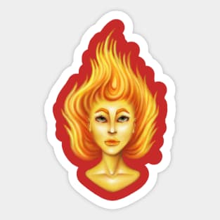 Fire Babe Sticker